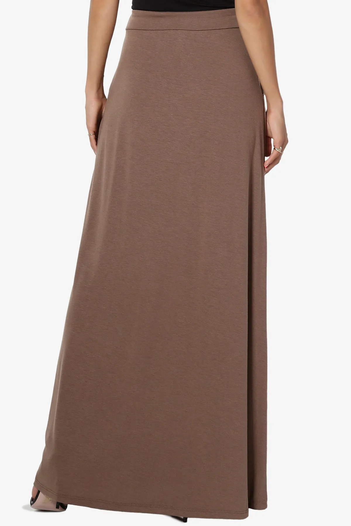 Izzie Drawstring Pocket Jersey Maxi Skirt PLUS