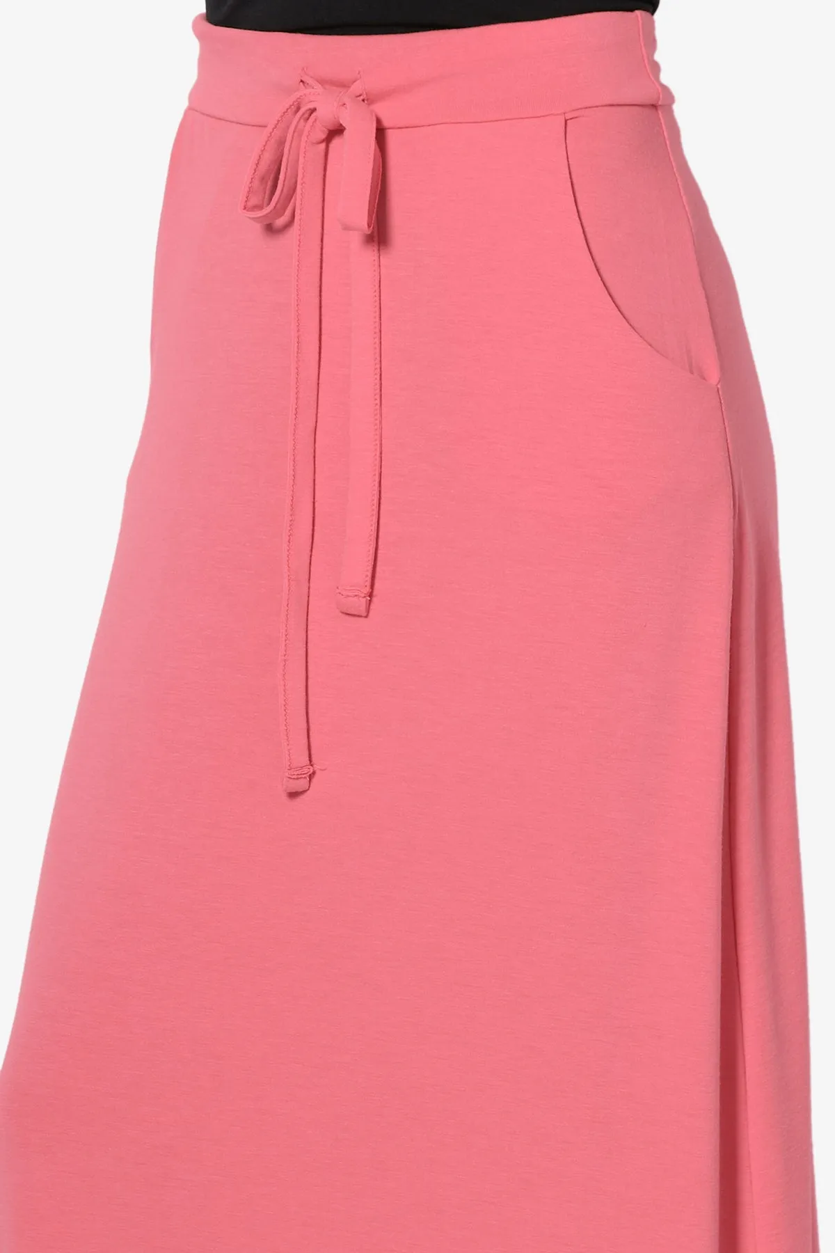 Izzie Drawstring Pocket Jersey Maxi Skirt PLUS