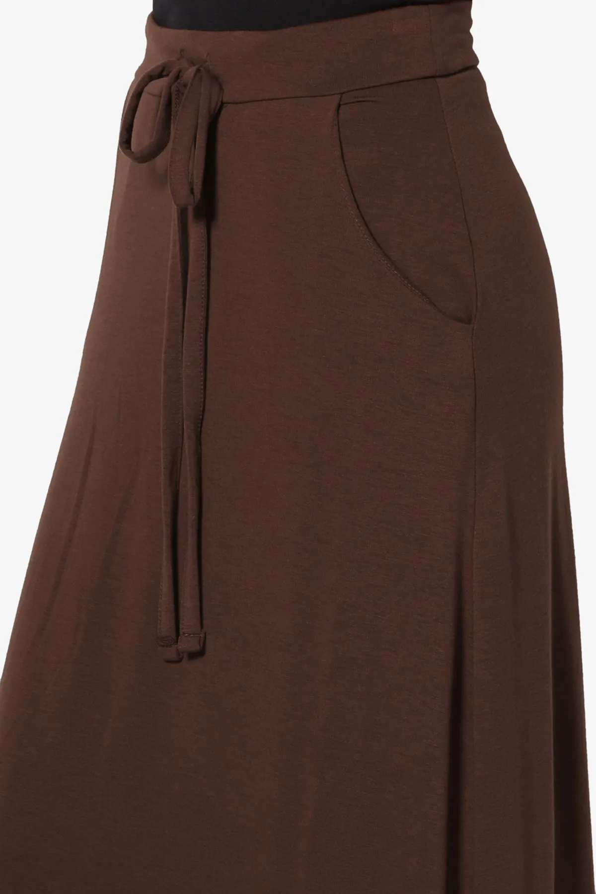 Izzie Drawstring Pocket Jersey Maxi Skirt PLUS