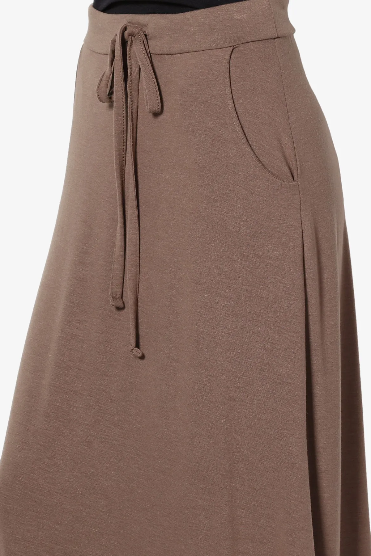 Izzie Drawstring Pocket Jersey Maxi Skirt PLUS
