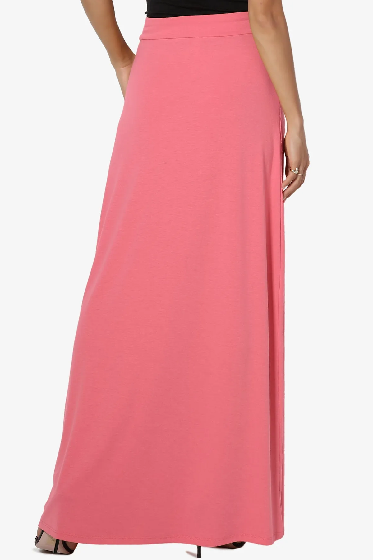 Izzie Drawstring Pocket Jersey Maxi Skirt PLUS
