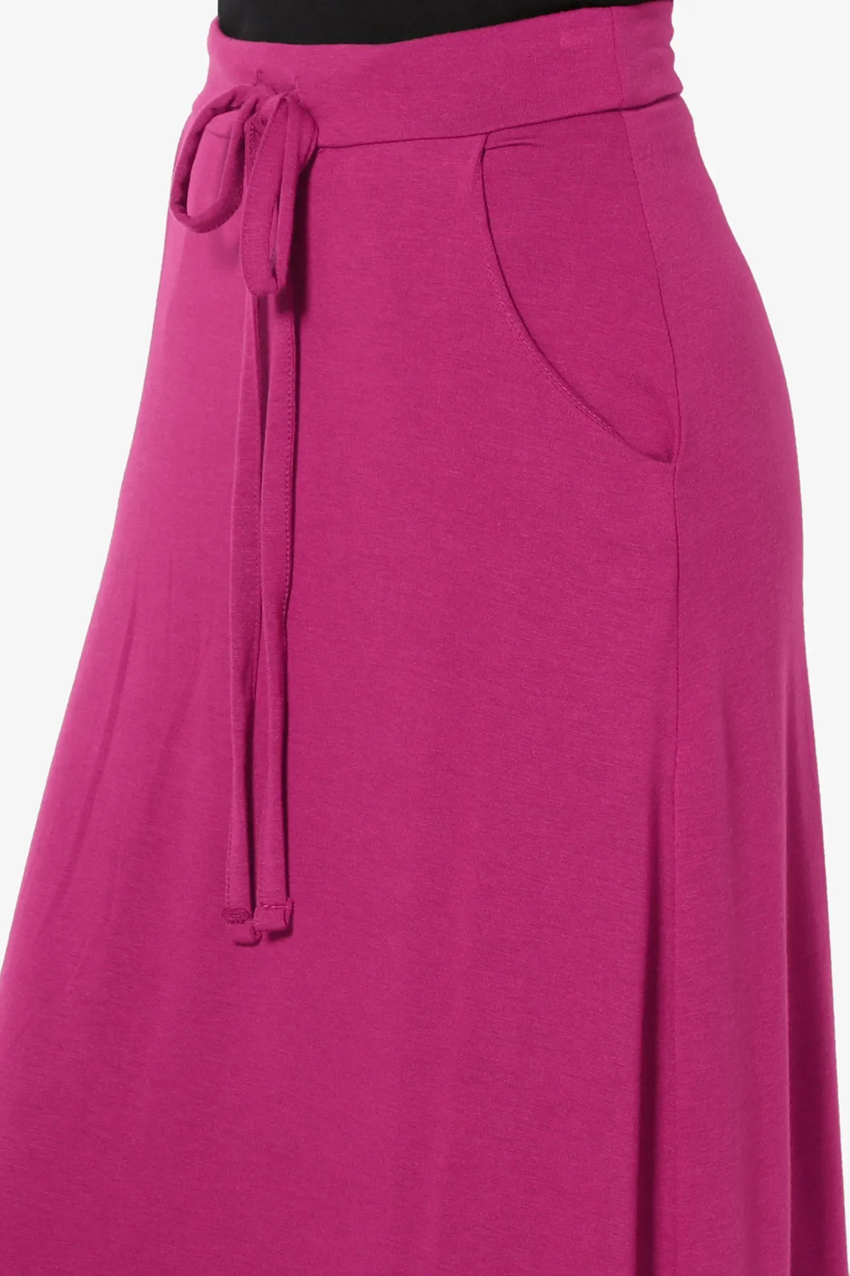 Izzie Drawstring Pocket Jersey Maxi Skirt PLUS