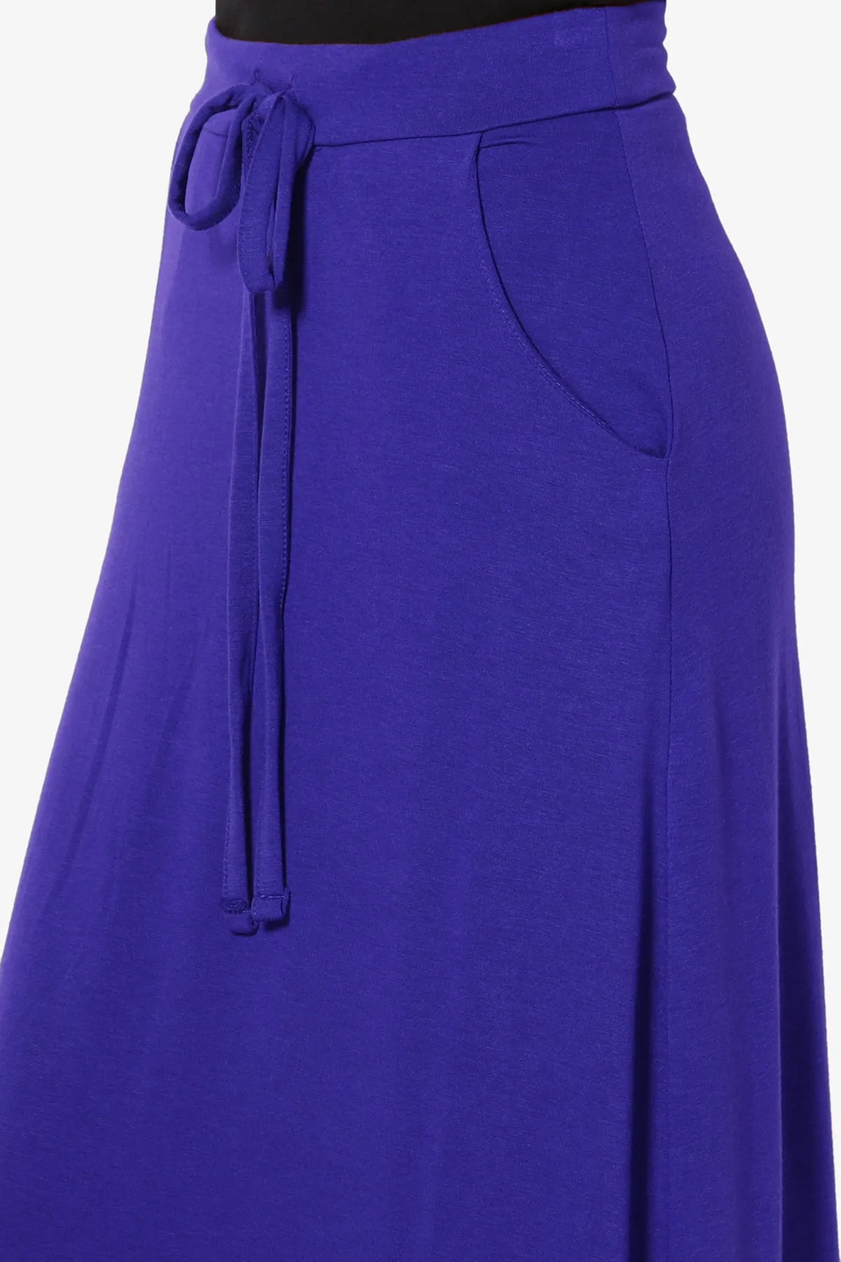 Izzie Drawstring Pocket Jersey Maxi Skirt PLUS
