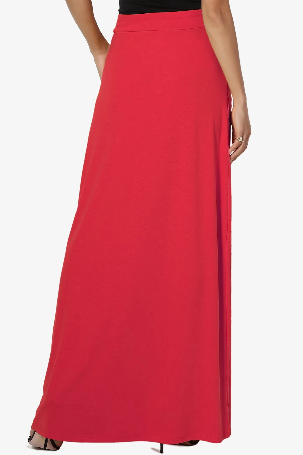 Izzie Drawstring Pocket Jersey Maxi Skirt PLUS