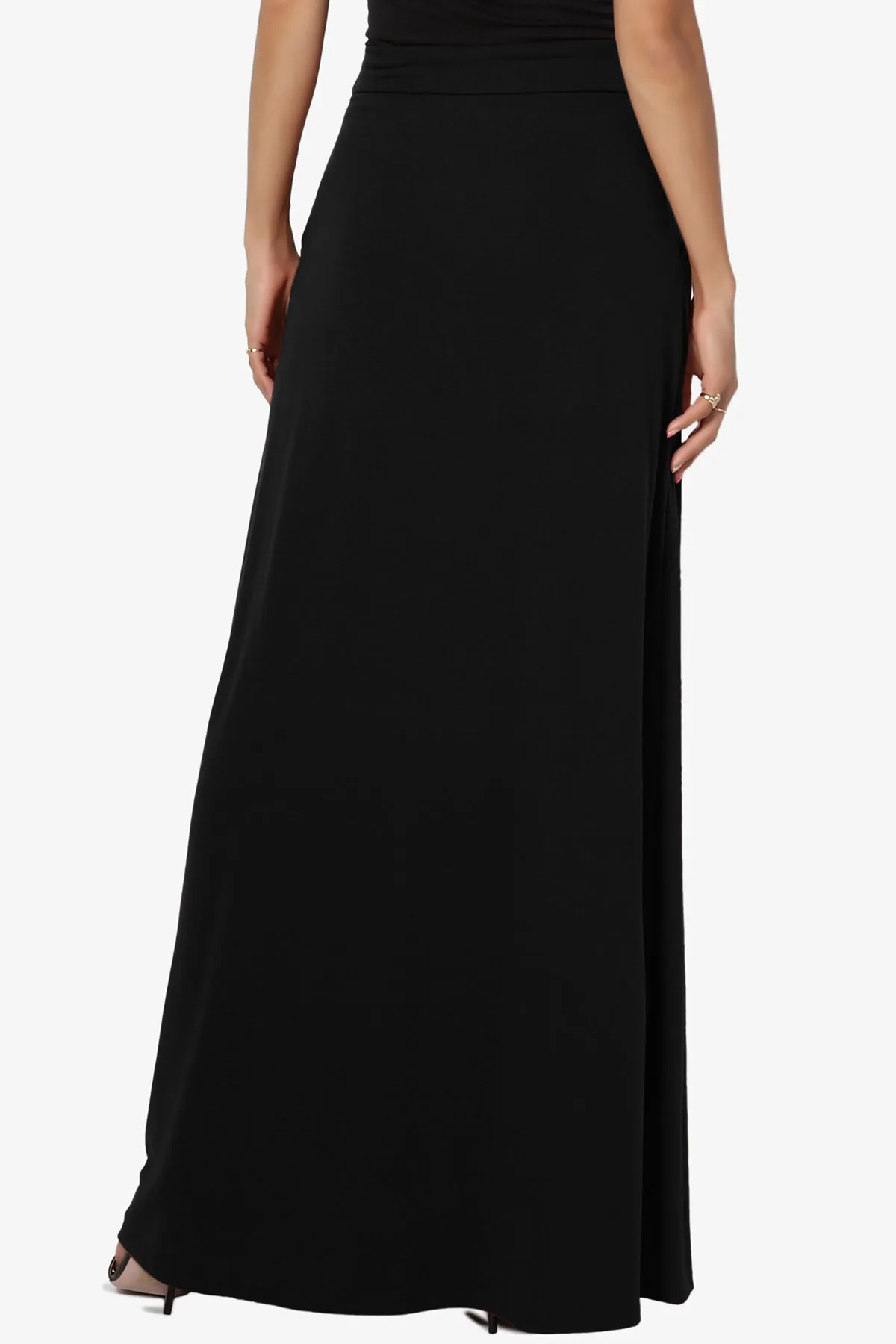 Izzie Drawstring Pocket Jersey Maxi Skirt PLUS