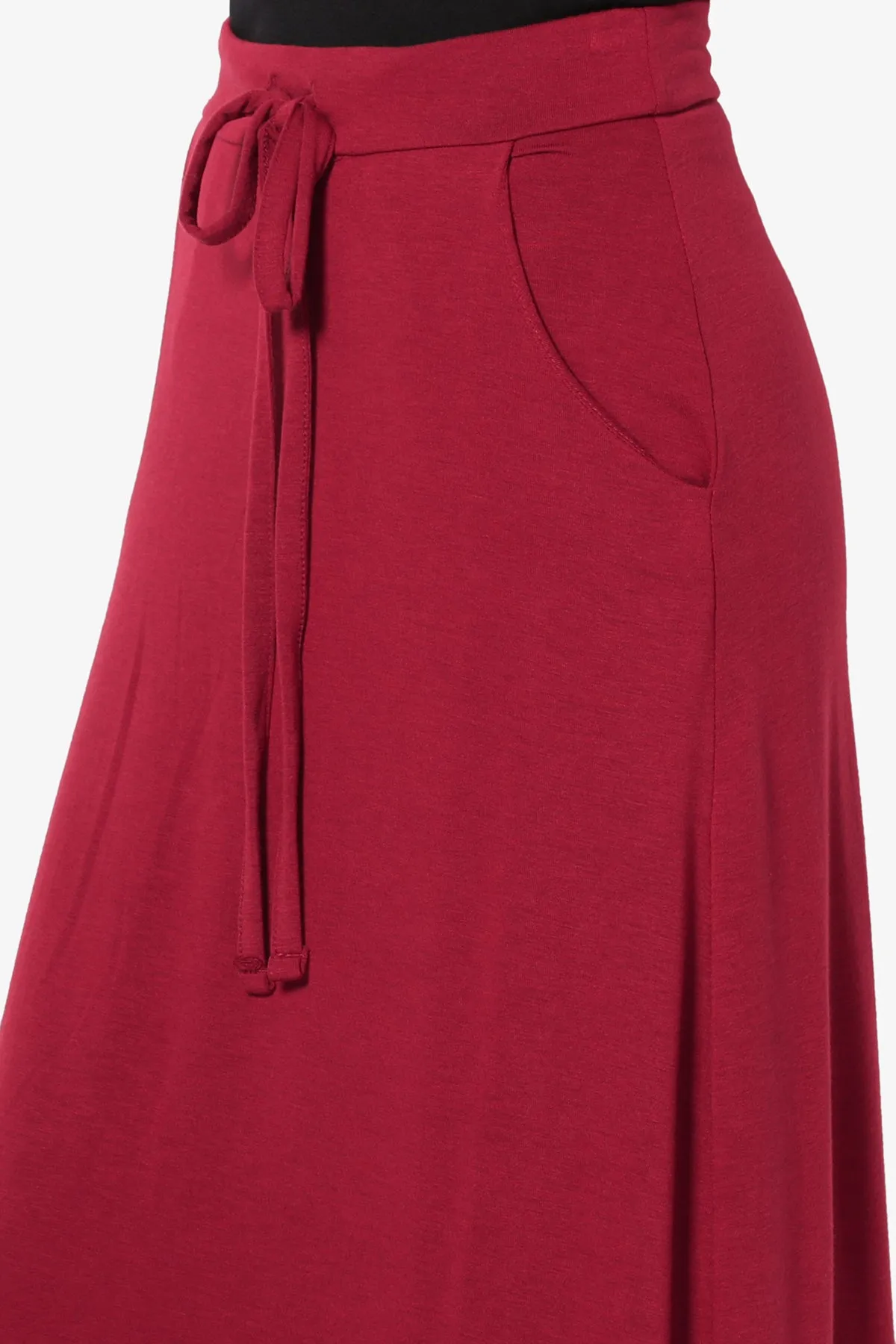 Izzie Drawstring Pocket Jersey Maxi Skirt PLUS