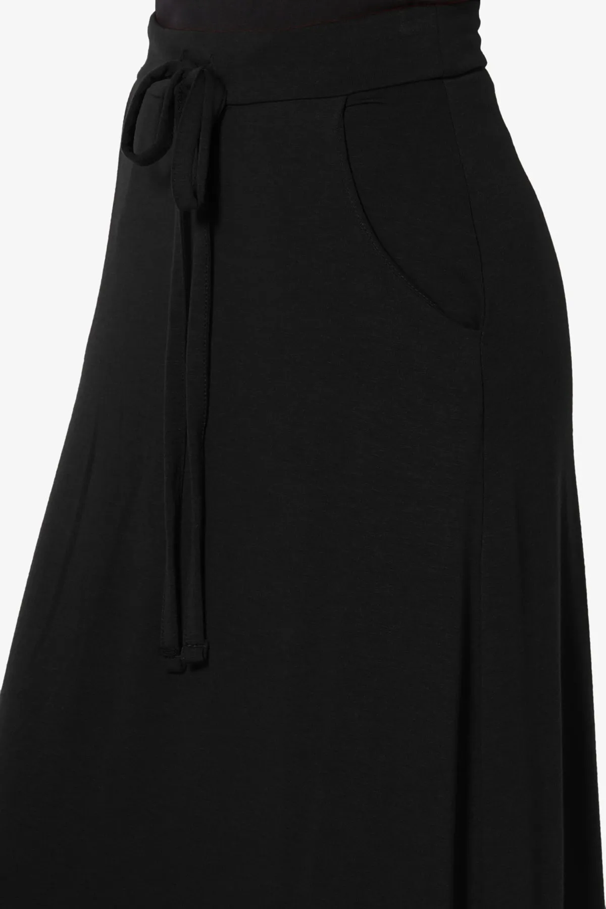 Izzie Drawstring Pocket Jersey Maxi Skirt PLUS