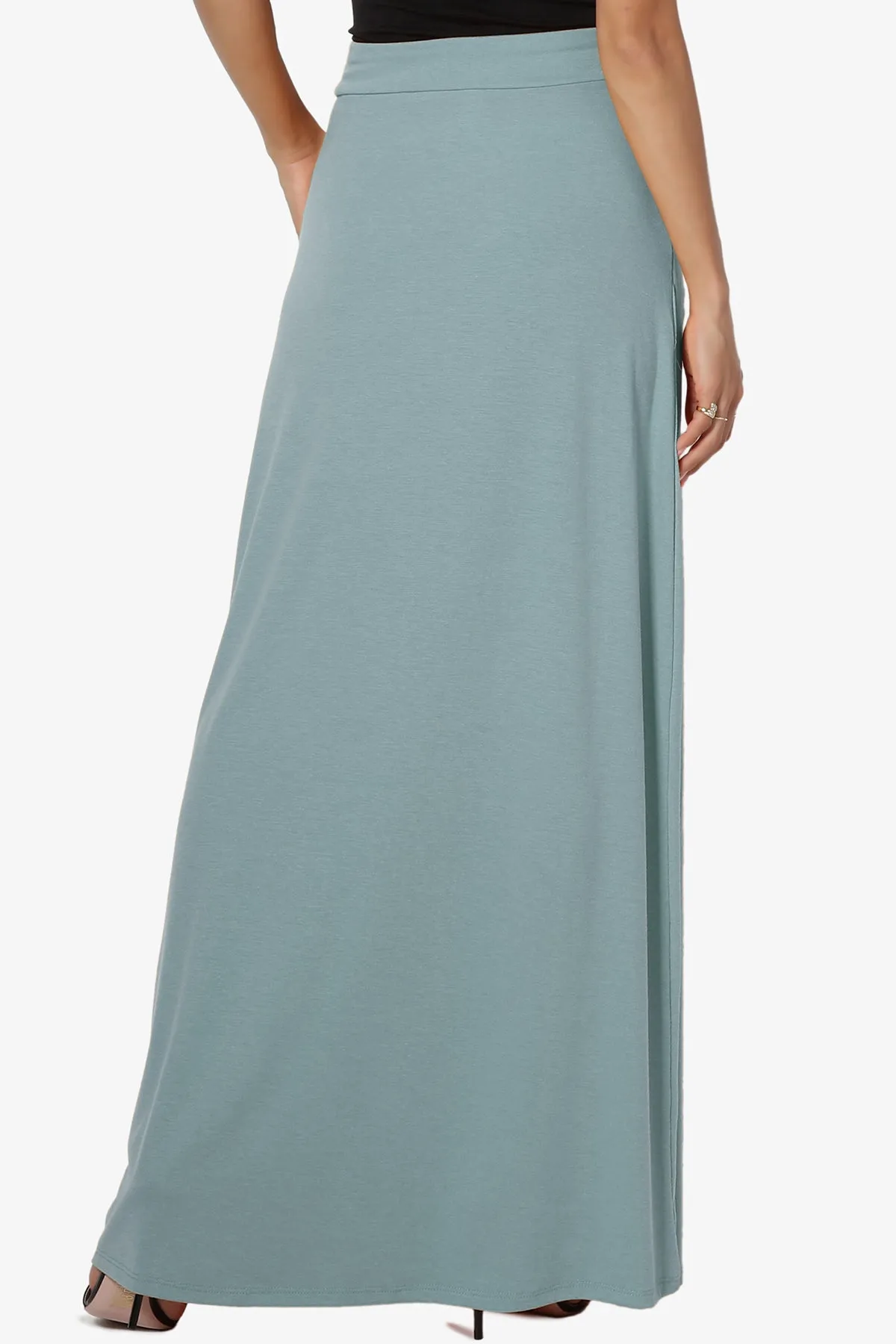 Izzie Drawstring Pocket Jersey Maxi Skirt PLUS