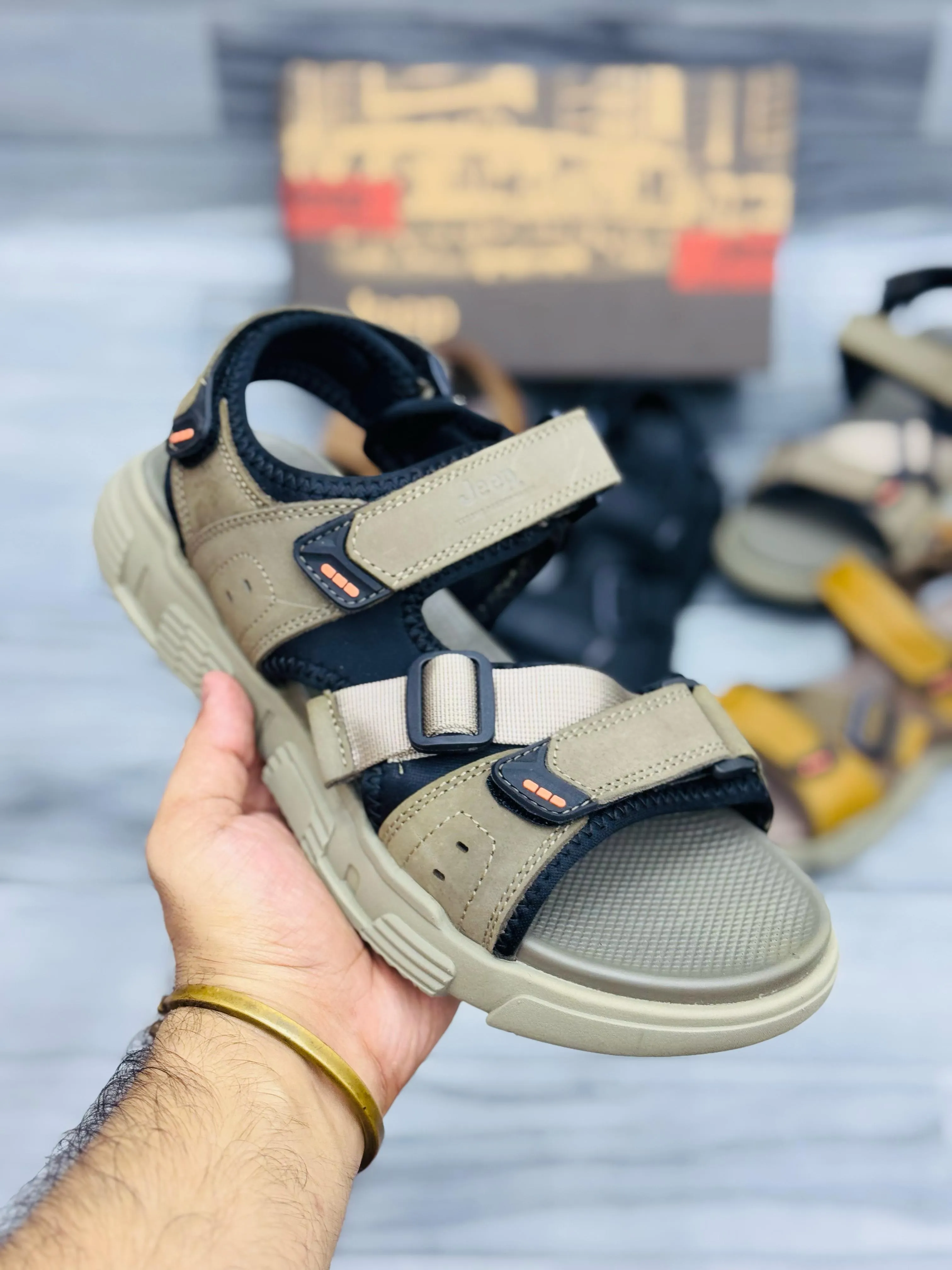 Jeep Tactical Outdoor Sandals – Durable & Adjustable