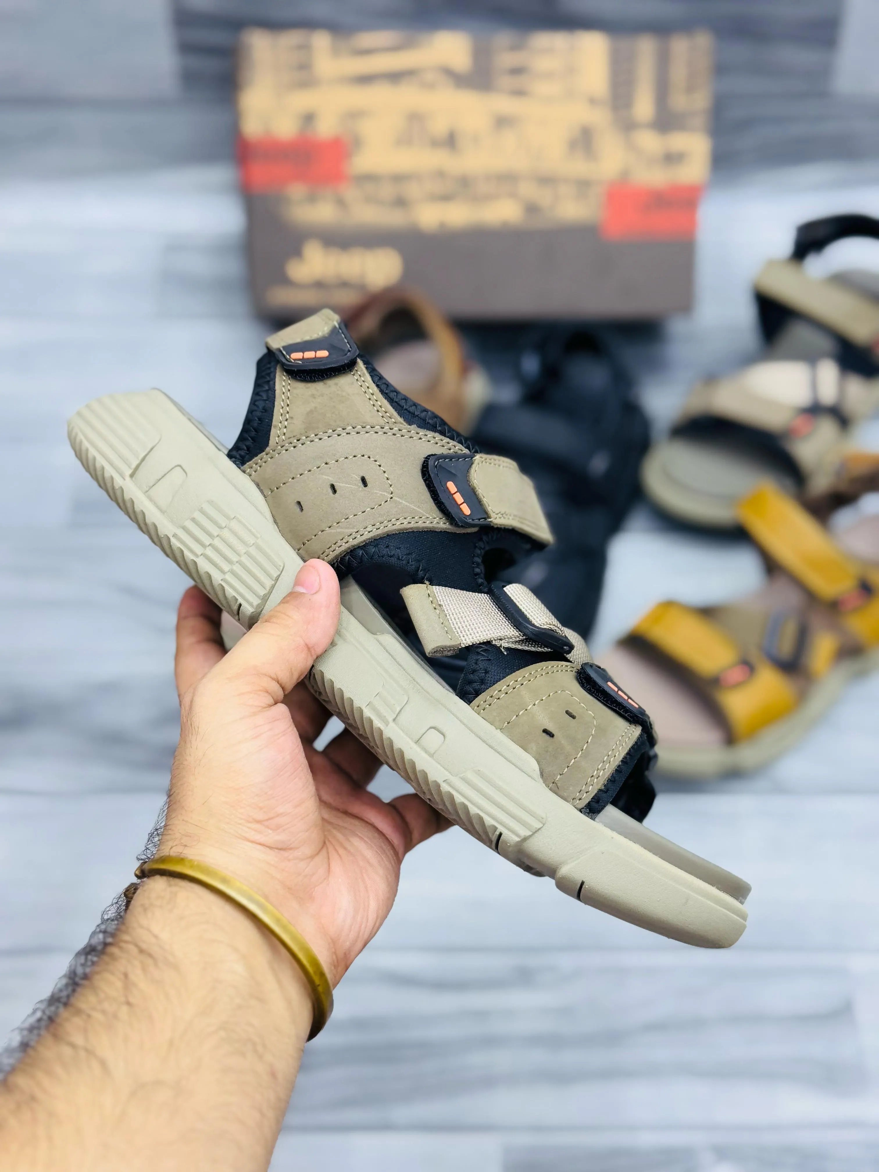 Jeep Tactical Outdoor Sandals – Durable & Adjustable