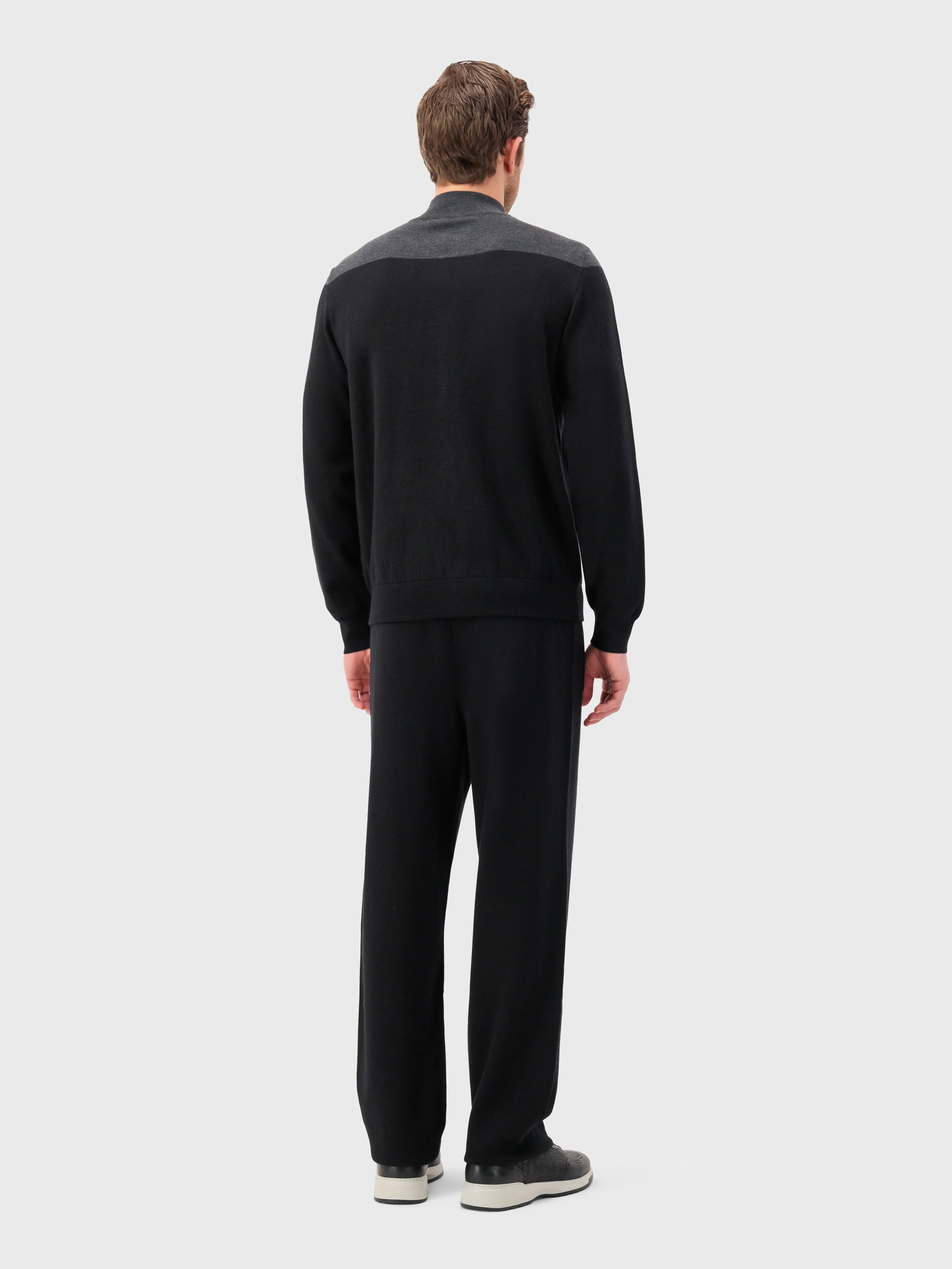 Jogging Suit in Cashmere and Silk Black