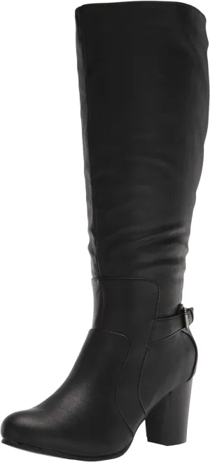 Journee Collection Womens Carver Wide Calf Knee-High Boots Black 8M-WC