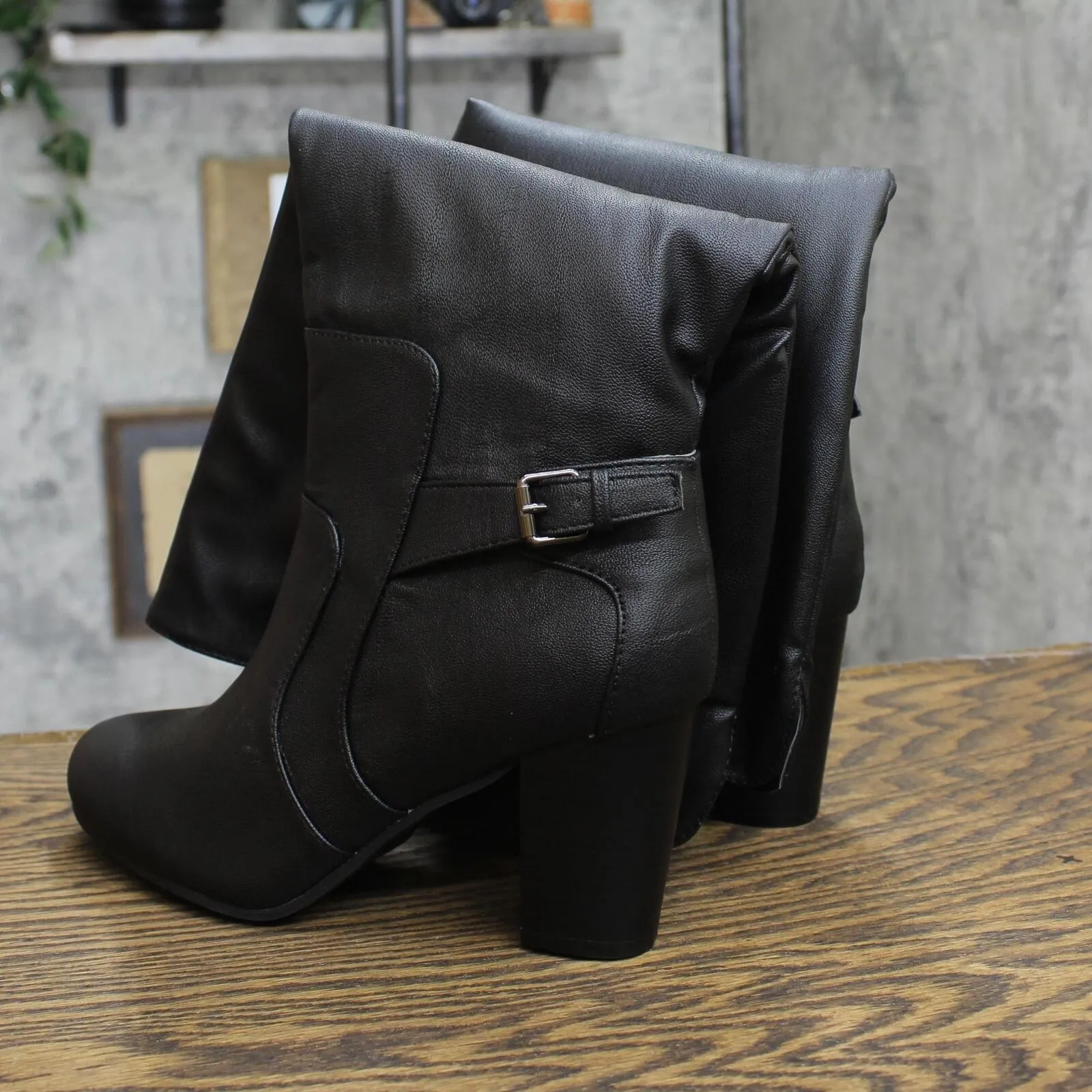 Journee Collection Womens Carver Wide Calf Knee-High Boots Black 8M-WC