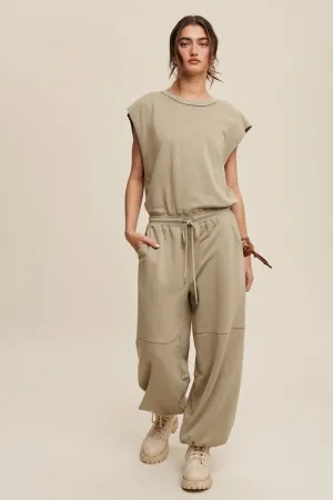 Just Me-  French Terry Lounge Jumpsuit