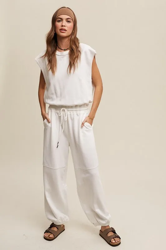 Just Me-  French Terry Lounge Jumpsuit