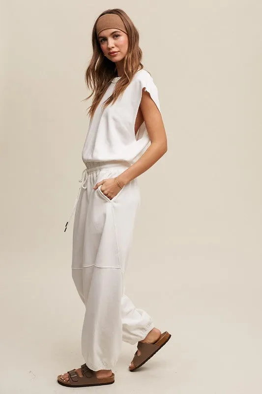 Just Me-  French Terry Lounge Jumpsuit