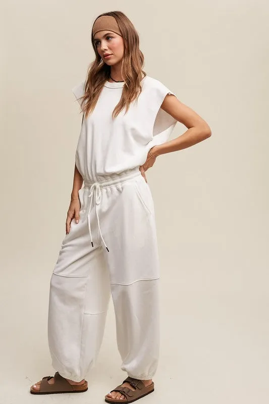 Just Me-  French Terry Lounge Jumpsuit