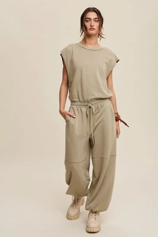 Just Me-  French Terry Lounge Jumpsuit