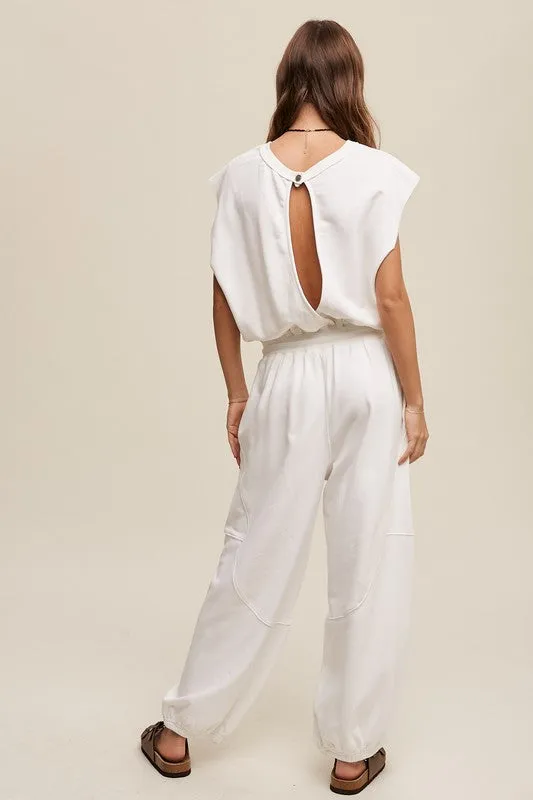 Just Me-  French Terry Lounge Jumpsuit