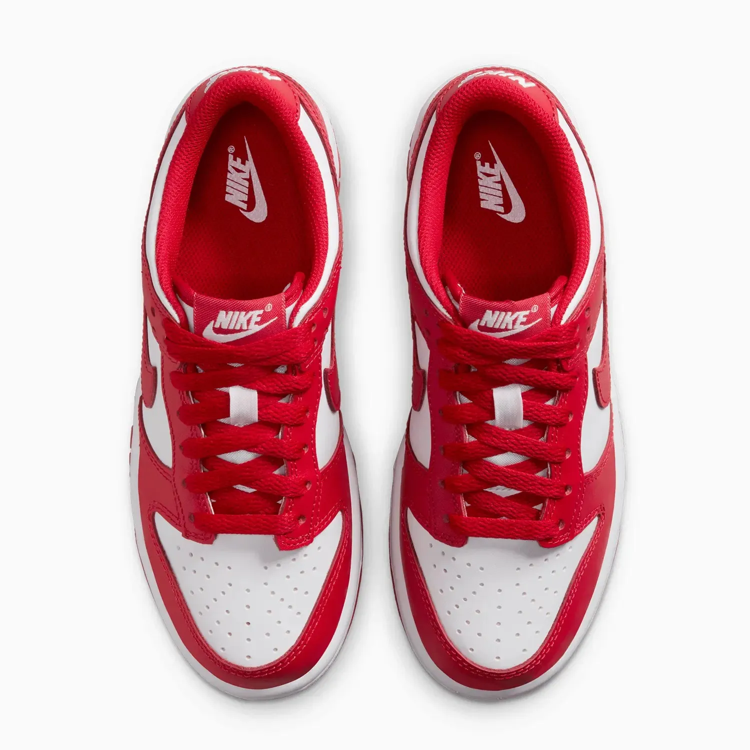 Kid's Dunk Low "White University Red" Grade School
