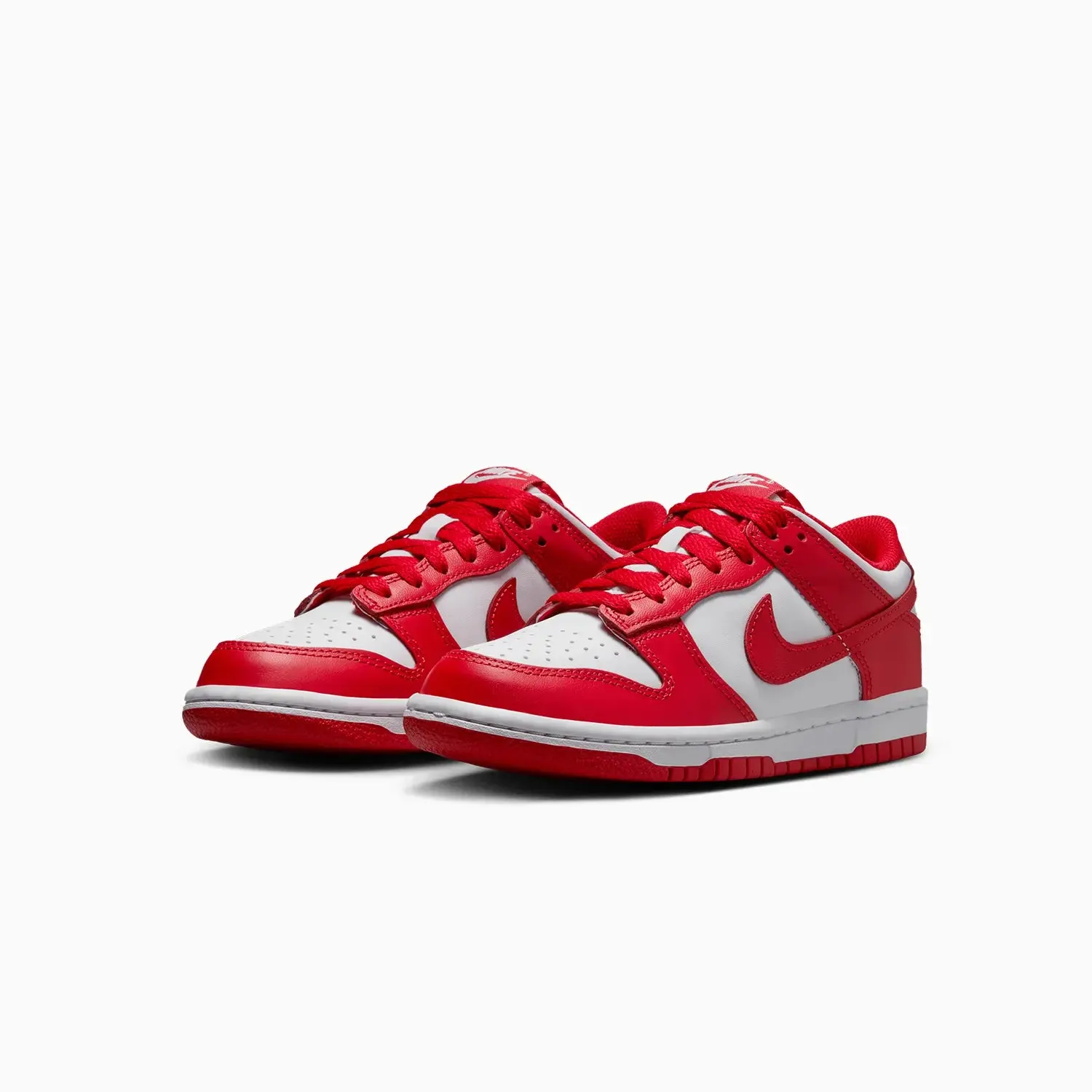 Kid's Dunk Low "White University Red" Grade School