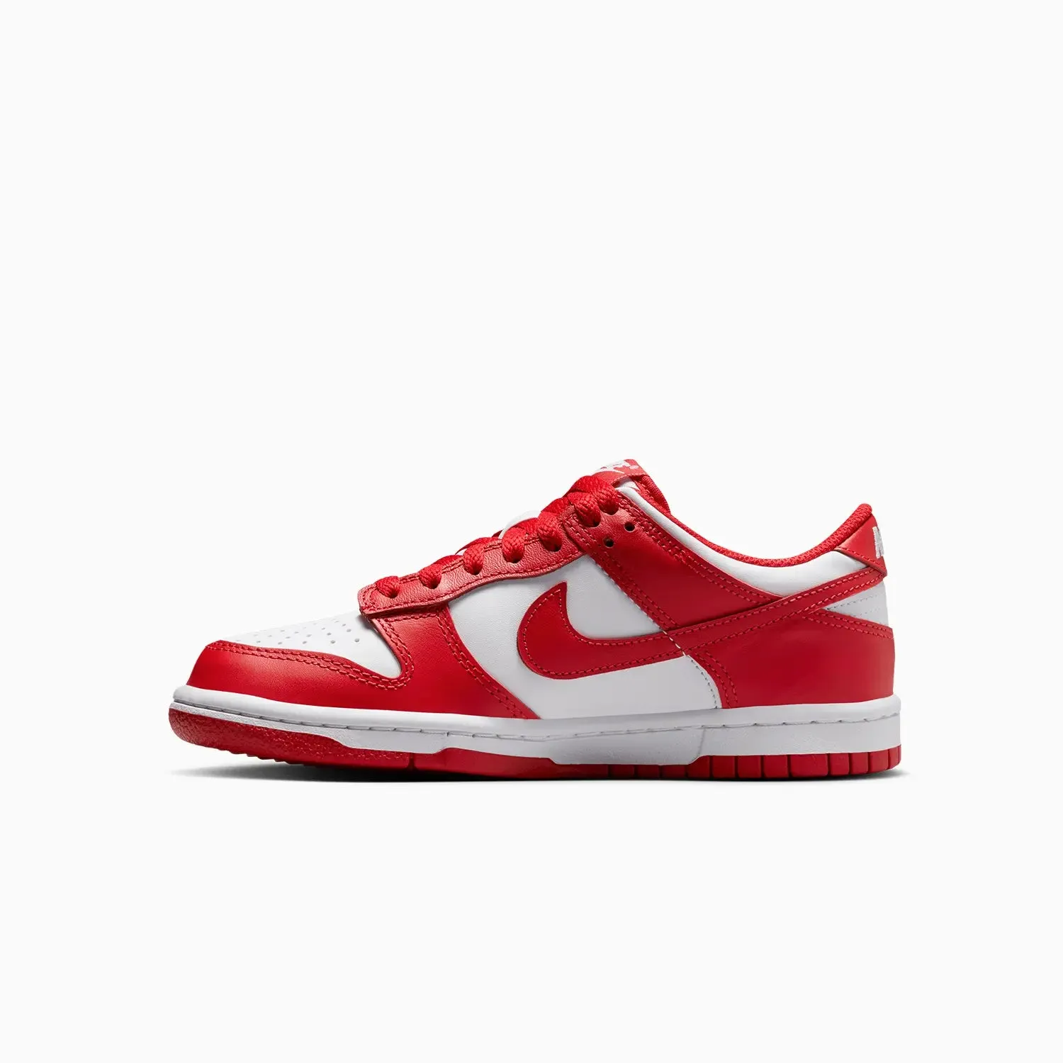 Kid's Dunk Low "White University Red" Grade School