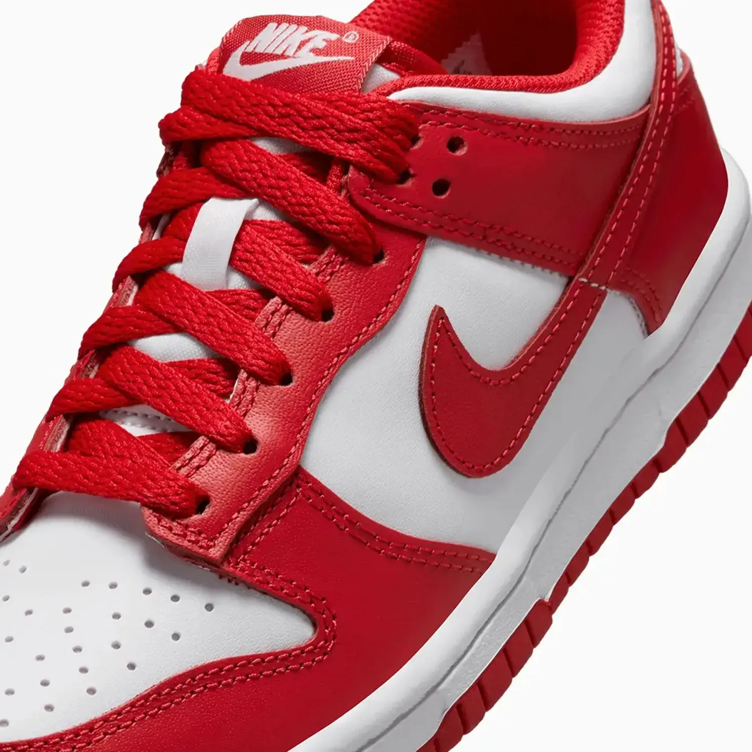 Kid's Dunk Low "White University Red" Grade School