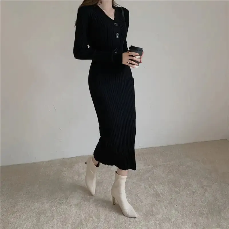 Knitted Long Sleeved Dress