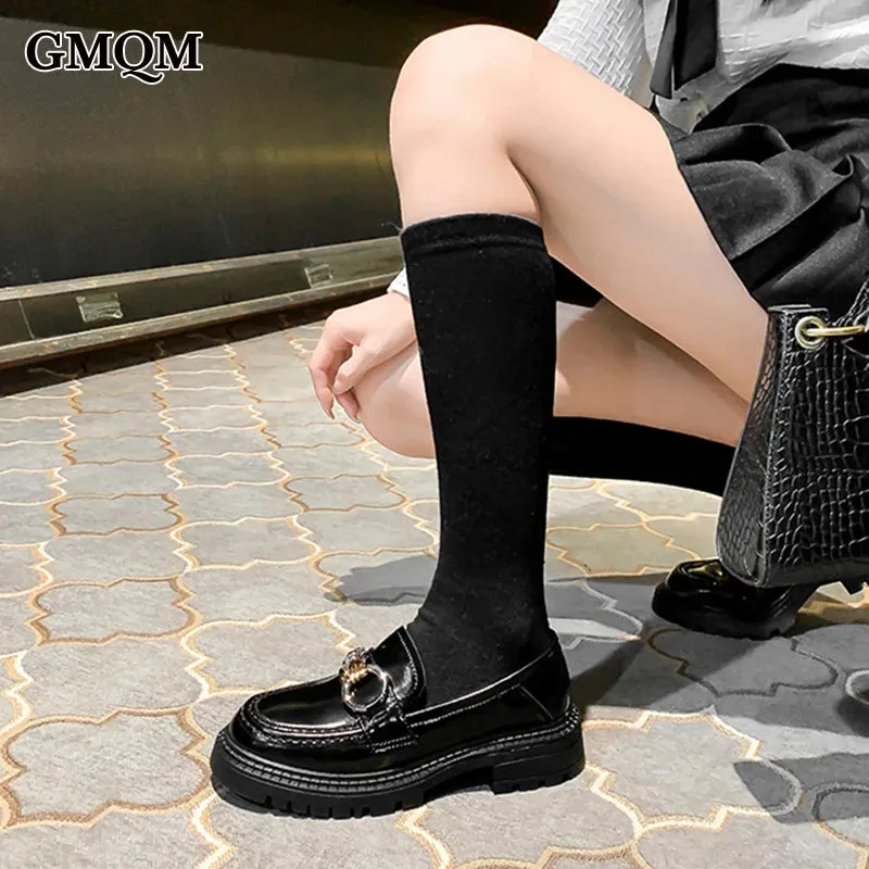 Korean Shoes Leather Pumps Loafers