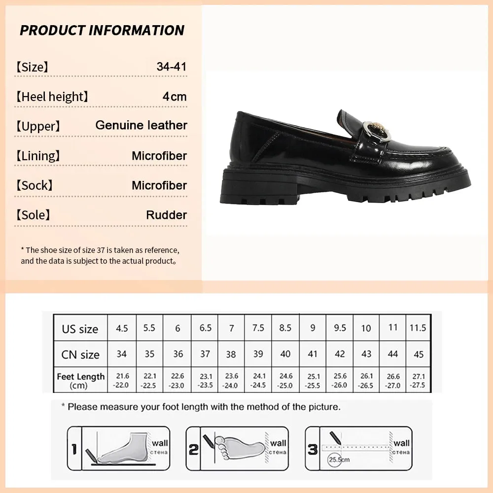 Korean Shoes Leather Pumps Loafers
