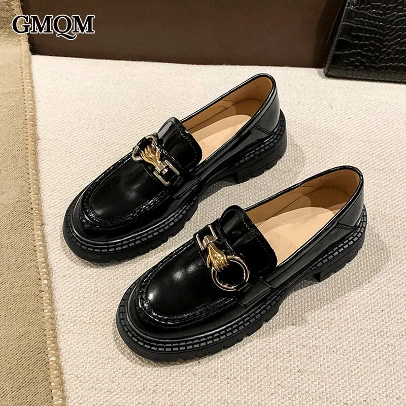 Korean Shoes Leather Pumps Loafers