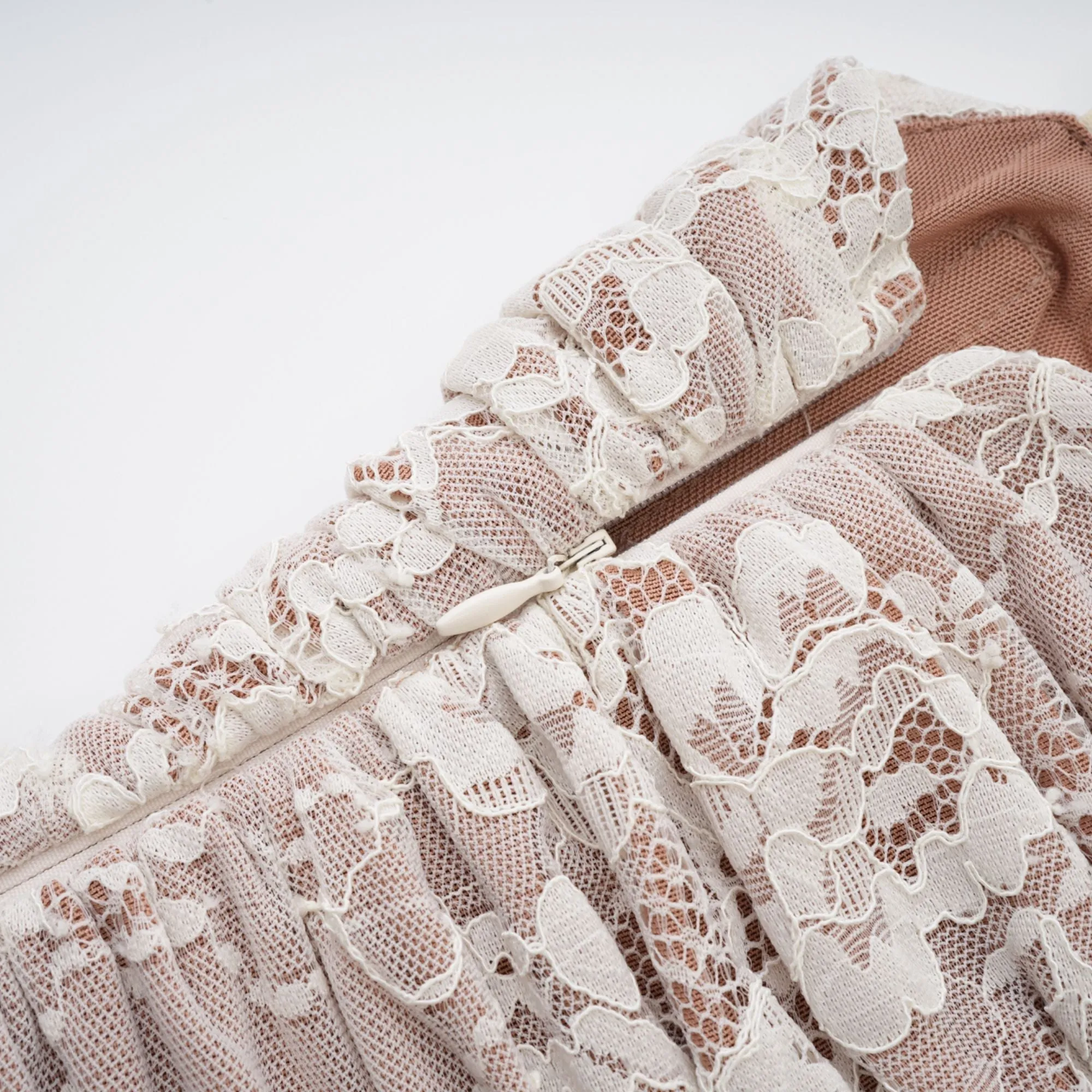 Lace Gown – Sheer Long Sleeves – Elegant Occasionwear