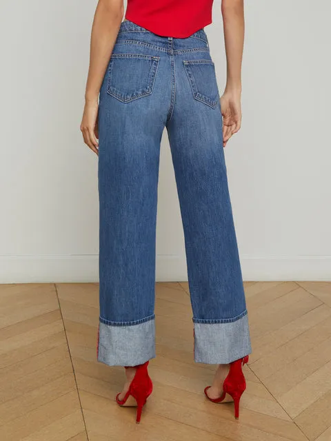 L'AGENCE LEIGHTON CUFFED STOVEPIPE JEAN