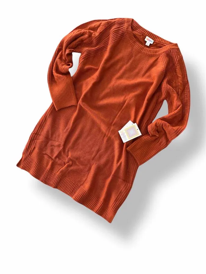 Lauren - Solid Rooibos Tea Orange Sweater Knit