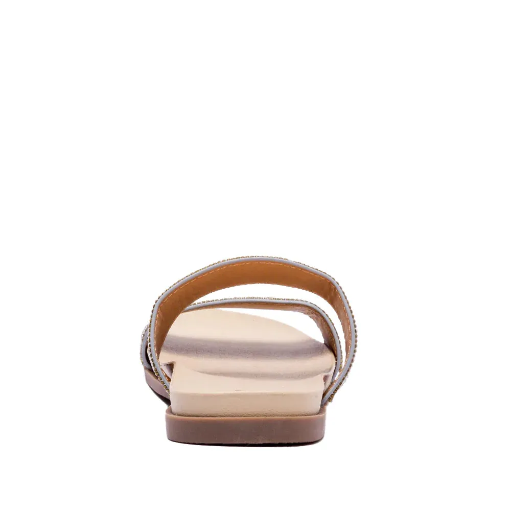 Laylow Clear Rhinestone Band Sandal