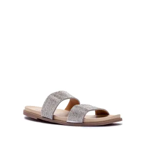 Laylow Clear Rhinestone Band Sandal