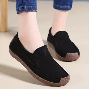 Lichtgewicht dames loafers, gesloten slip-on schoenen, modieuze wandelschoenen