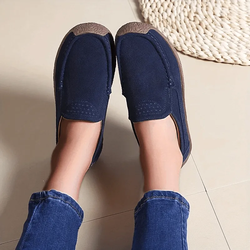 Lichtgewicht dames loafers, gesloten slip-on schoenen, modieuze wandelschoenen
