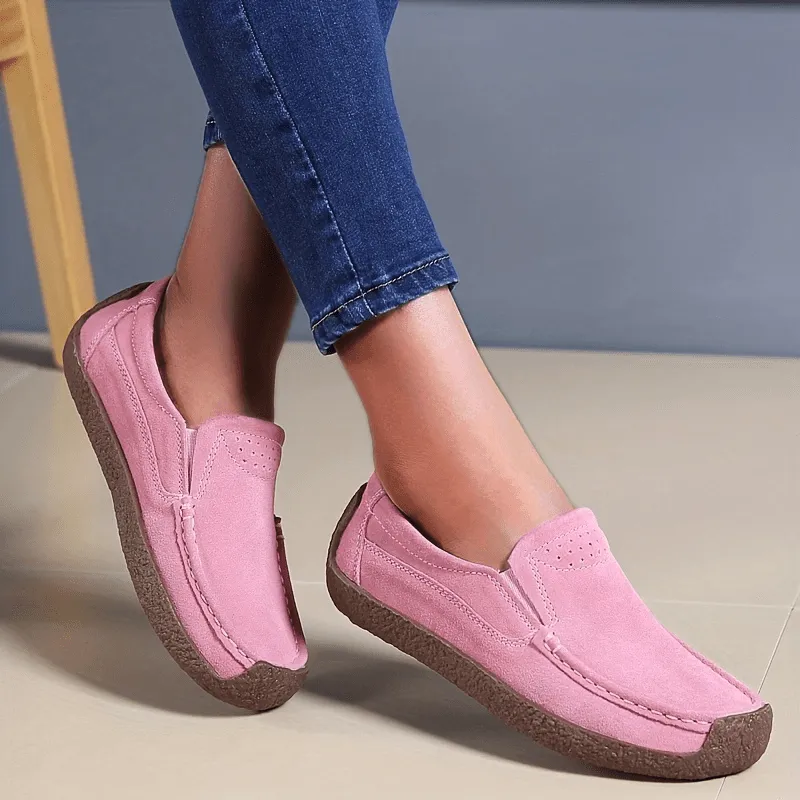 Lichtgewicht dames loafers, gesloten slip-on schoenen, modieuze wandelschoenen
