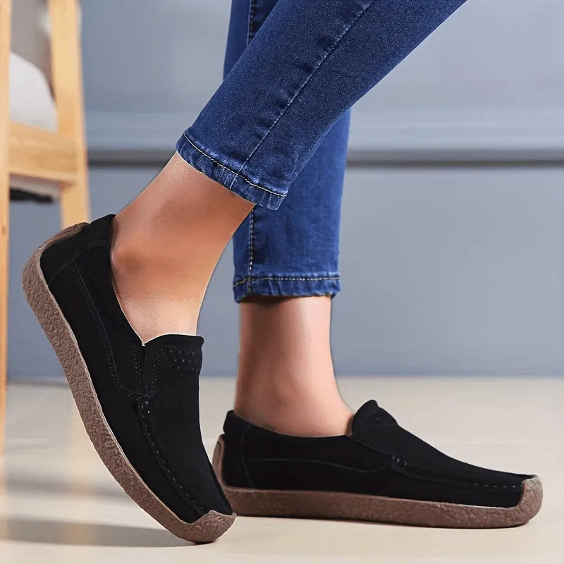 Lichtgewicht dames loafers, gesloten slip-on schoenen, modieuze wandelschoenen