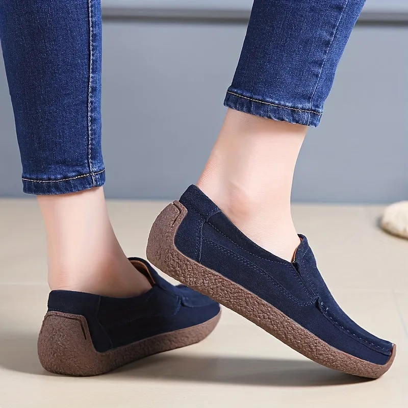 Lichtgewicht dames loafers, gesloten slip-on schoenen, modieuze wandelschoenen
