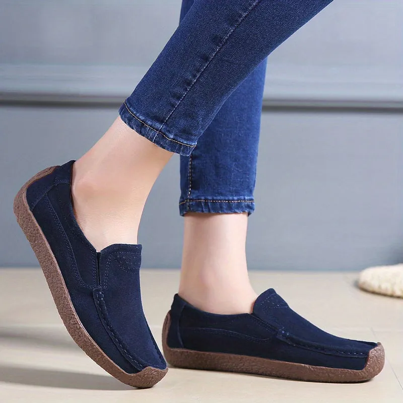 Lichtgewicht dames loafers, gesloten slip-on schoenen, modieuze wandelschoenen