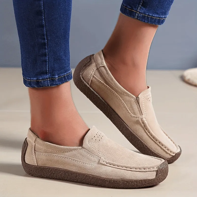 Lichtgewicht dames loafers, gesloten slip-on schoenen, modieuze wandelschoenen