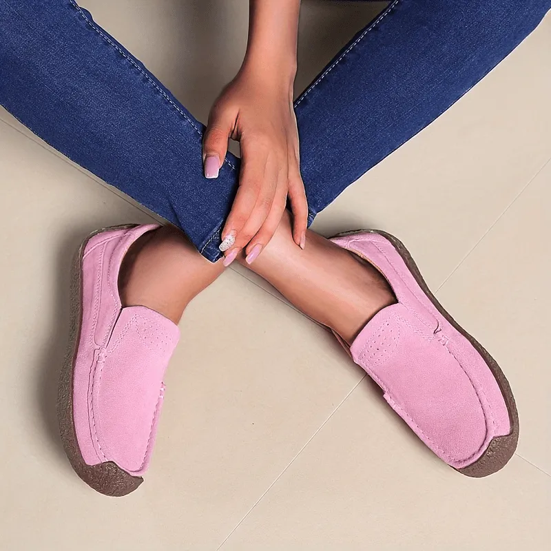 Lichtgewicht dames loafers, gesloten slip-on schoenen, modieuze wandelschoenen