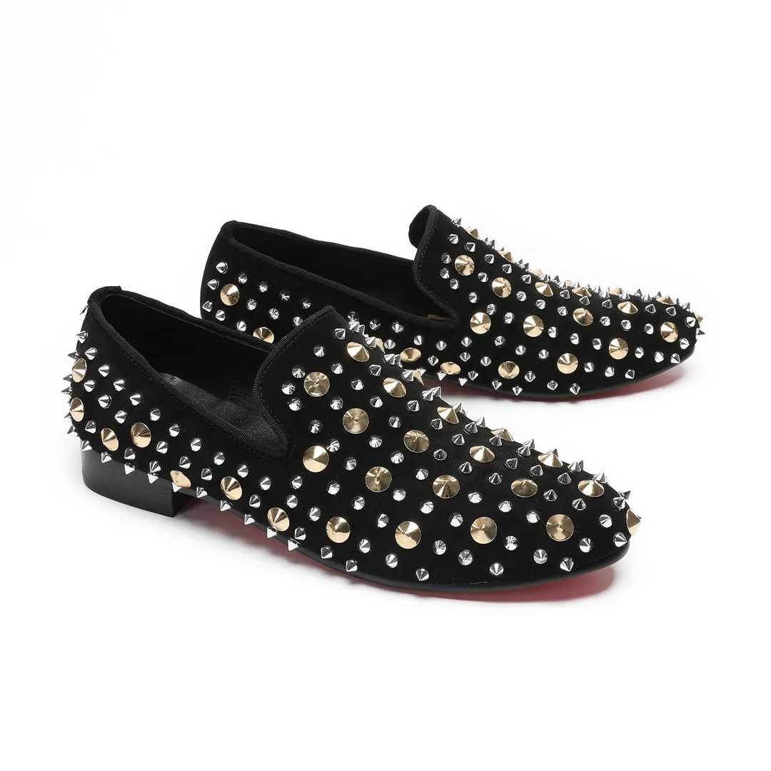 Loafers men's trendy shoes 2024 new rivet shoes men's trendy one-pedal lazy shoes personalized willow shoes men's shoes