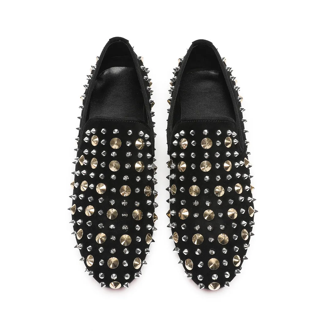 Loafers men's trendy shoes 2024 new rivet shoes men's trendy one-pedal lazy shoes personalized willow shoes men's shoes