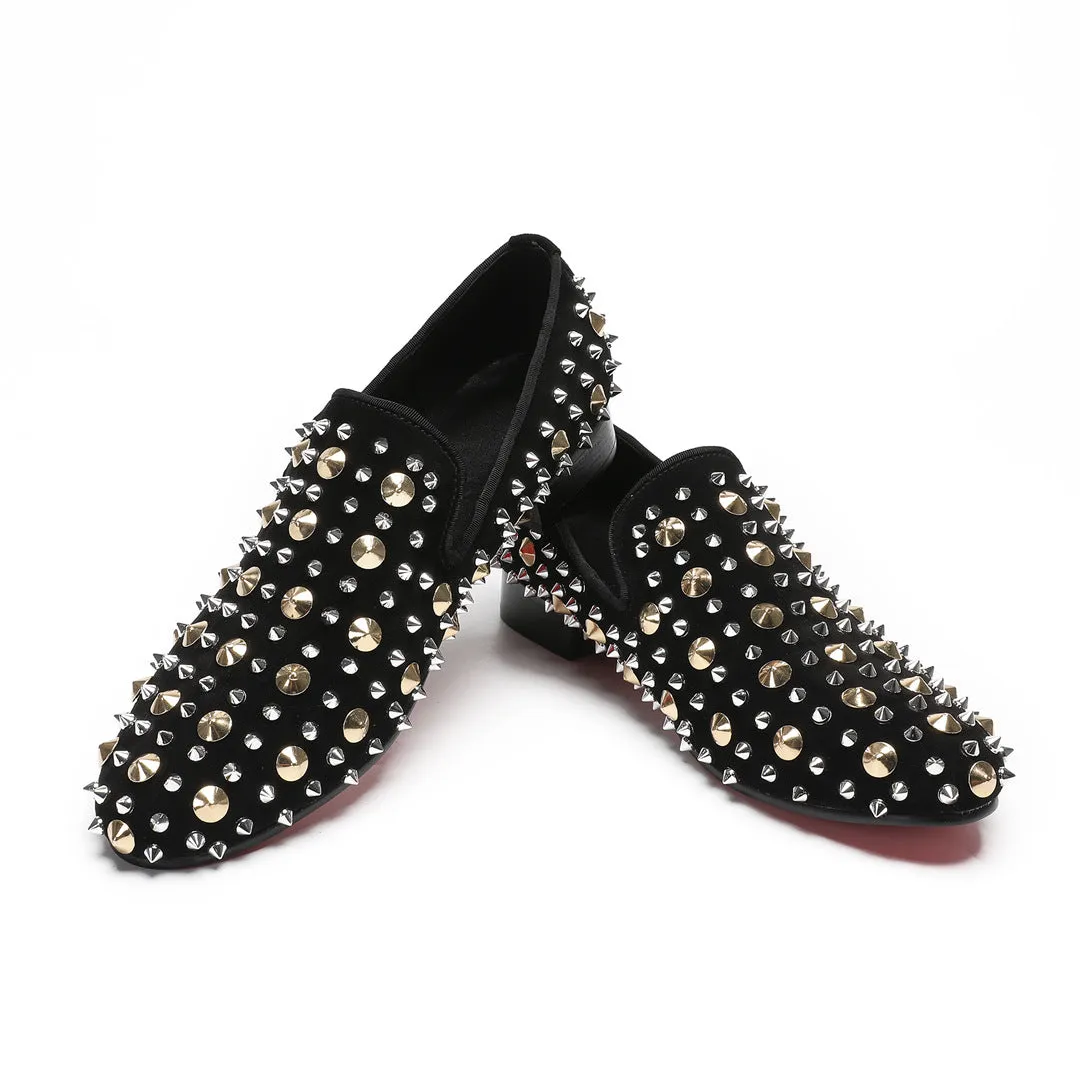 Loafers men's trendy shoes 2024 new rivet shoes men's trendy one-pedal lazy shoes personalized willow shoes men's shoes