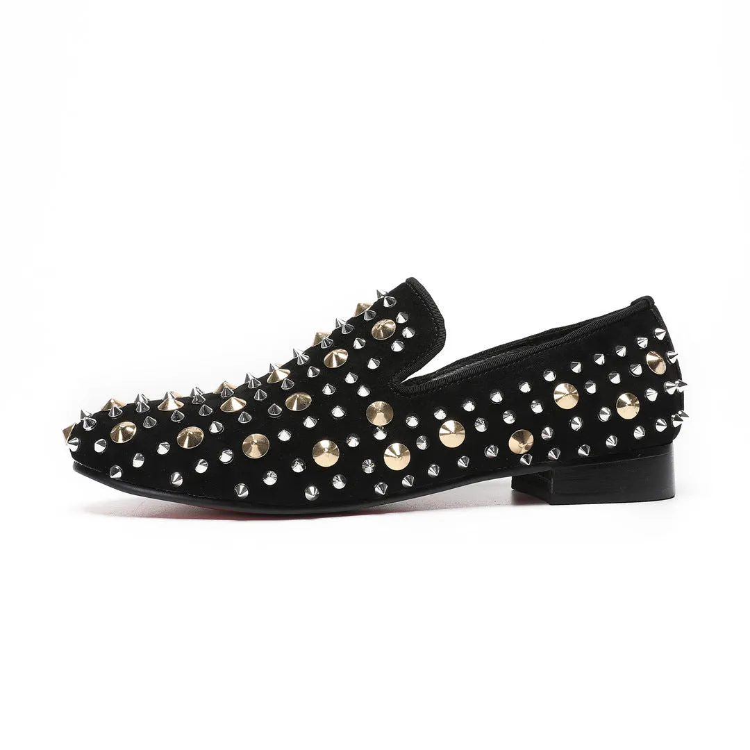 Loafers men's trendy shoes 2024 new rivet shoes men's trendy one-pedal lazy shoes personalized willow shoes men's shoes