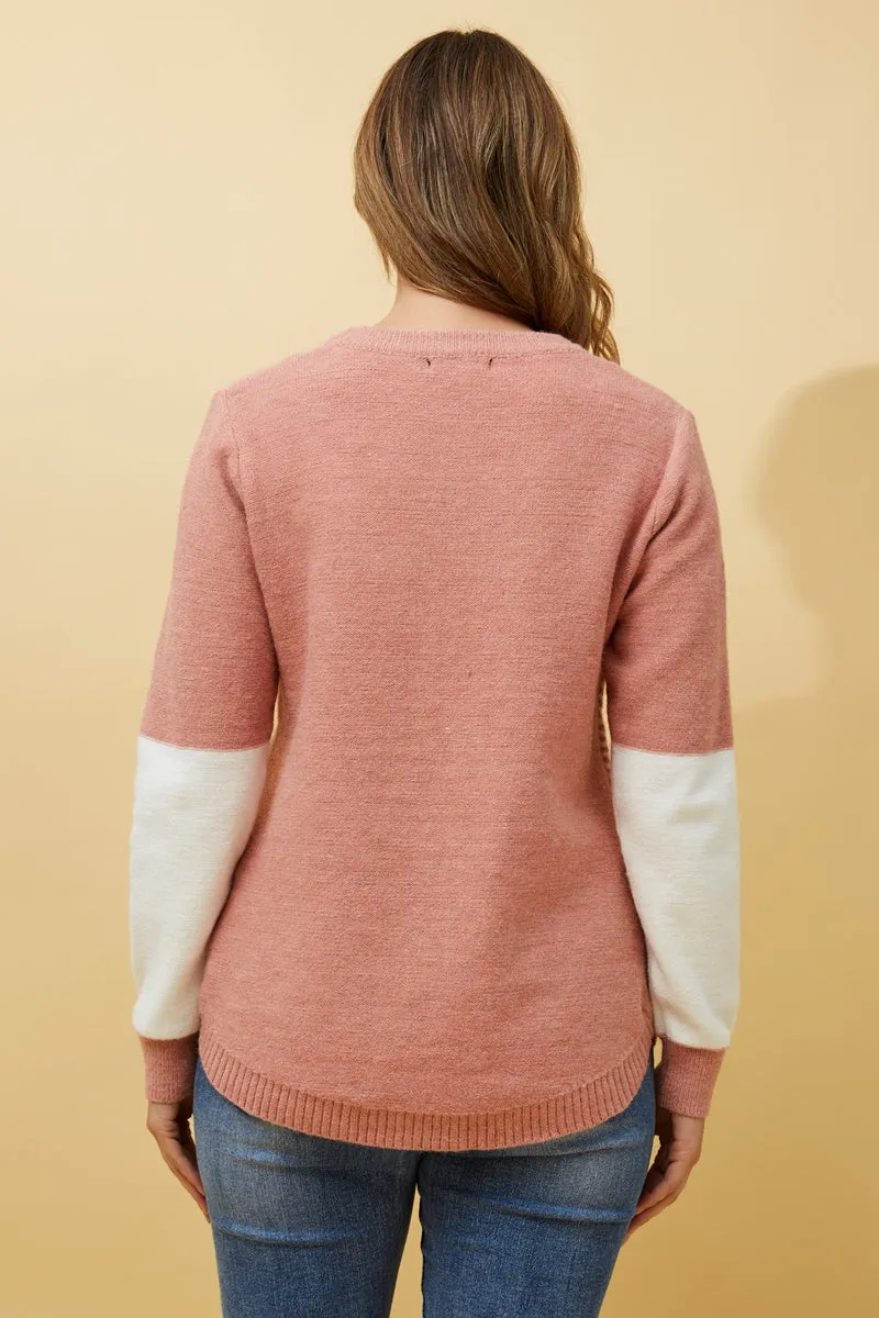 Long Sleeve Zig Zag Pullover (KP165729)