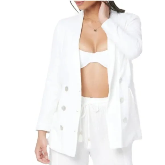 L*Space Bianca Double Breasted Blaze in White sz 6